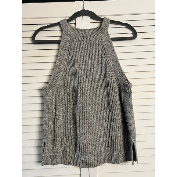 Madewell Knit Valley Gray Sleeveless Sweater Top Sz M - Picture 2 of 6